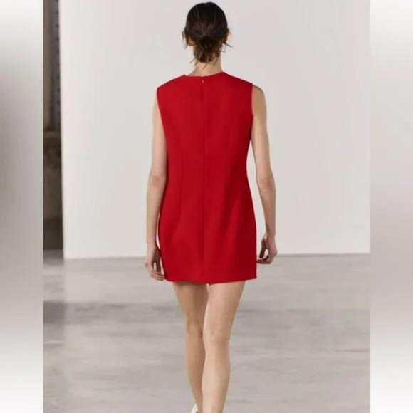 ZARA SHORT TEXTURED DRESS ZW COLLECTION - Picture 4 of 4